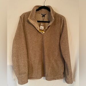 Eddie Bauer Women’s Medium Tan Pull Over, Button Up, Jacket, New With Ta…